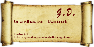 Grundhauser Dominik névjegykártya